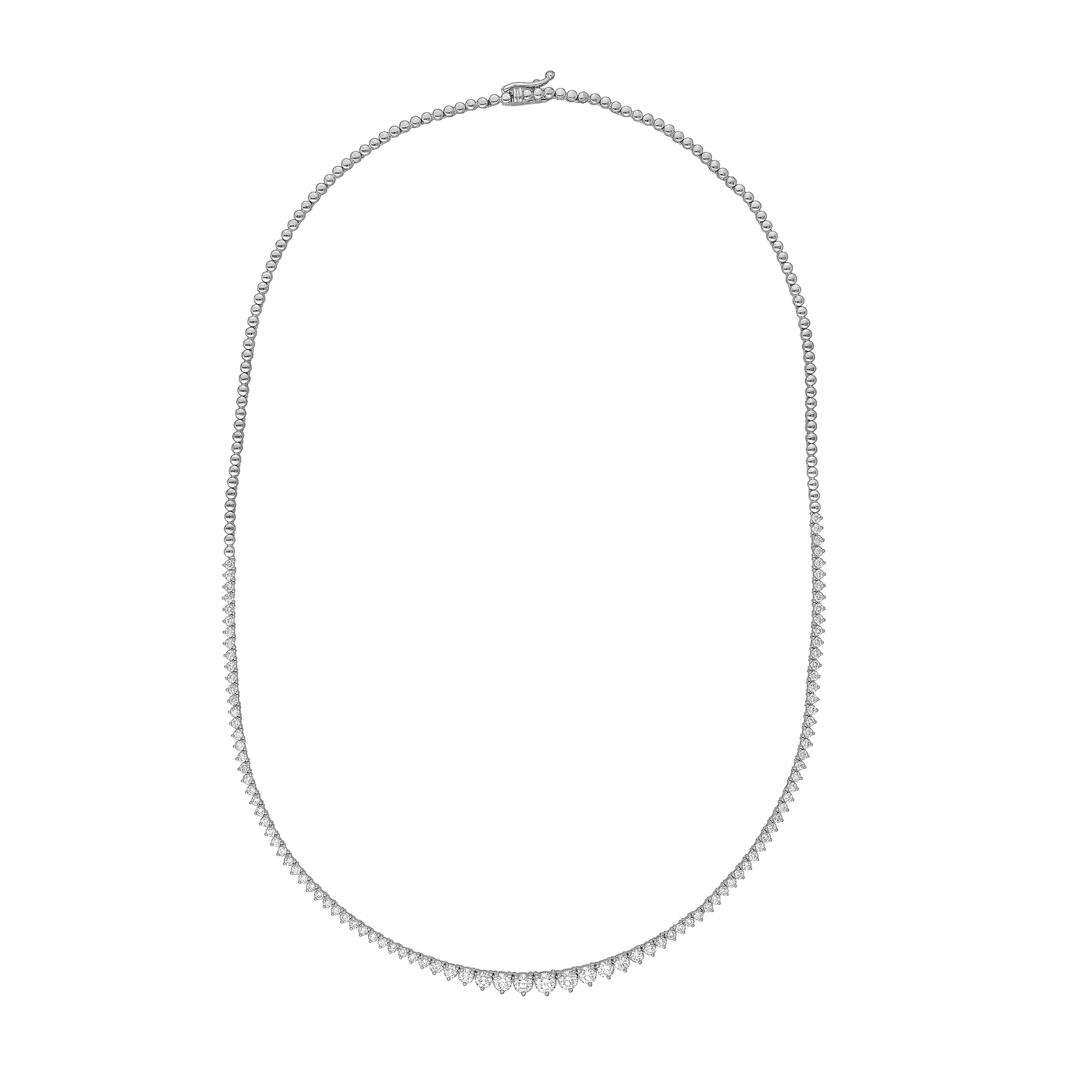 Diamond Graduated Half Tennis Necklace (3-1/4tcw)