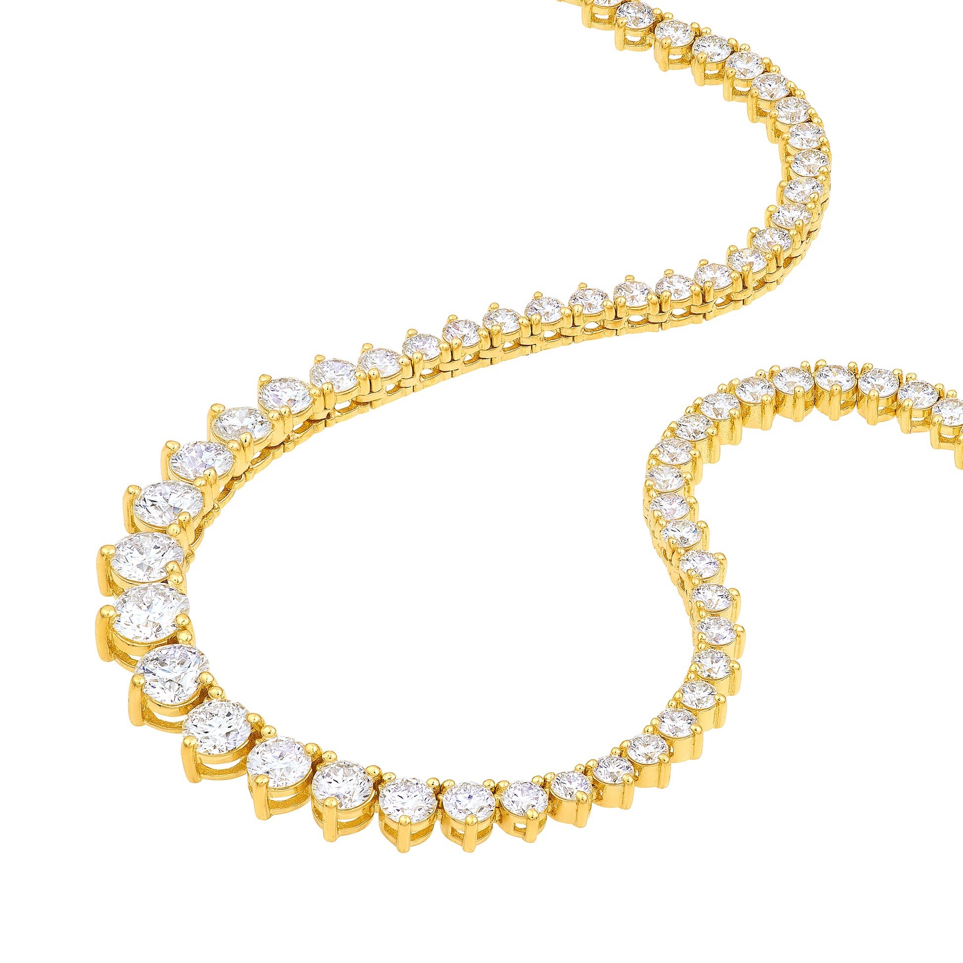Diamond Graduated Tennis Necklace (5-1/4tcw)