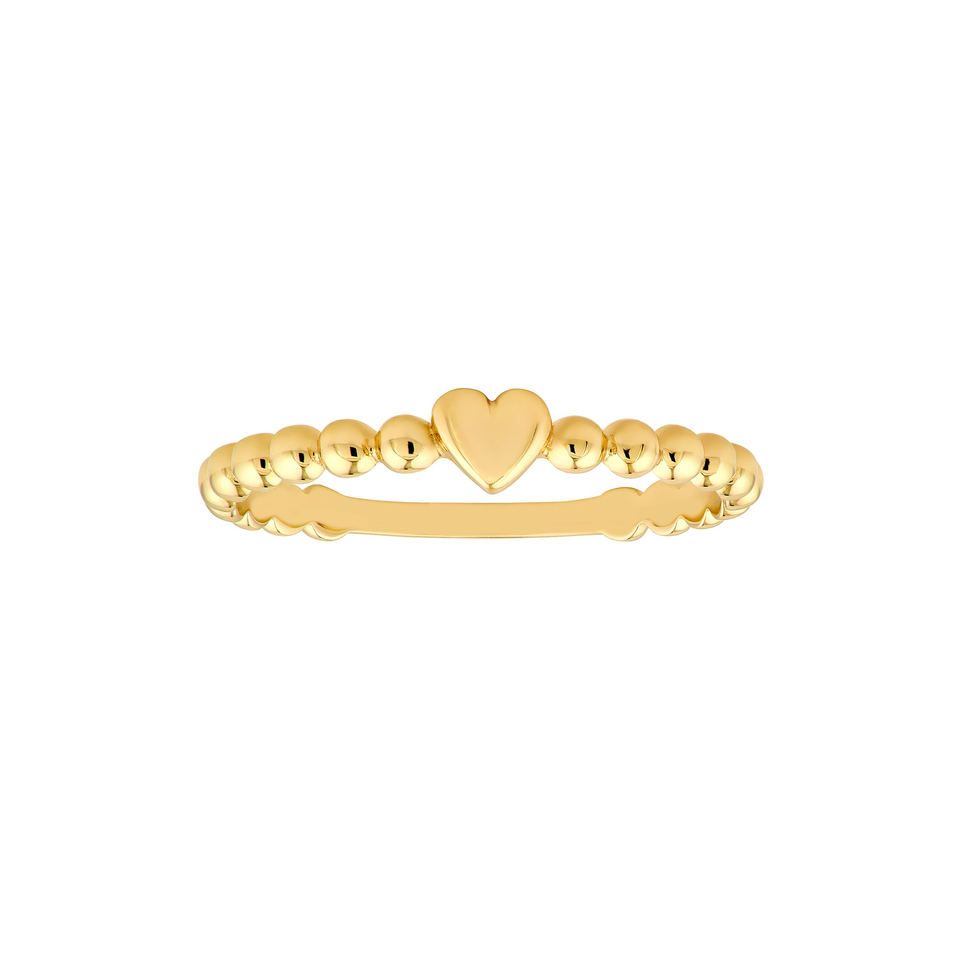 Heart Beaded Band Ring