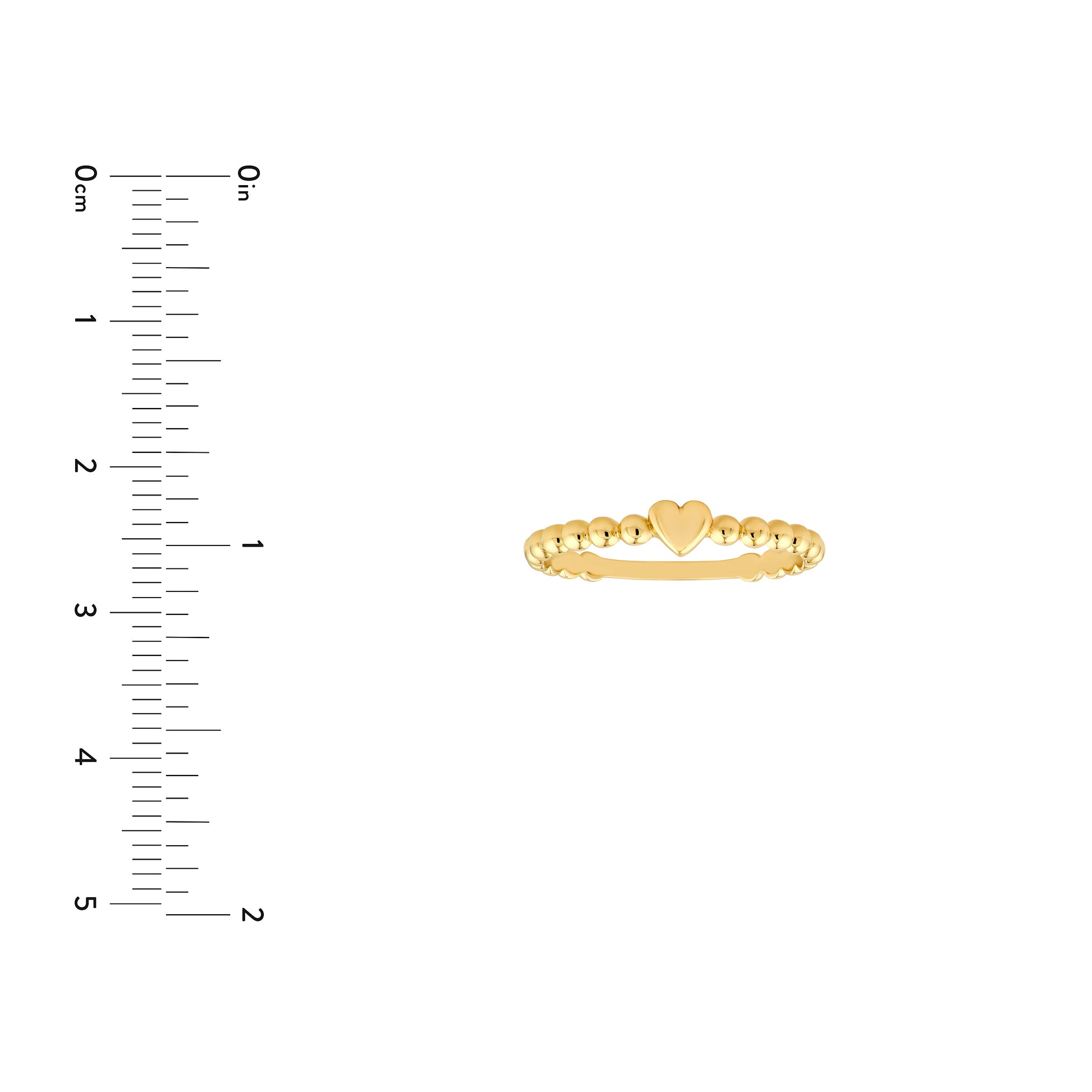 Heart Beaded Band Ring