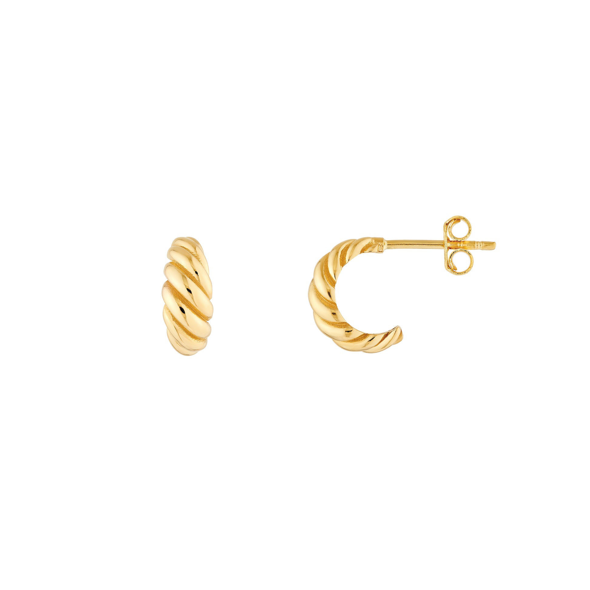 Shrimp Open Hoop Earrings