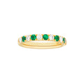 Emerald & Diamond Half Eternity Band (3/8tcw)
