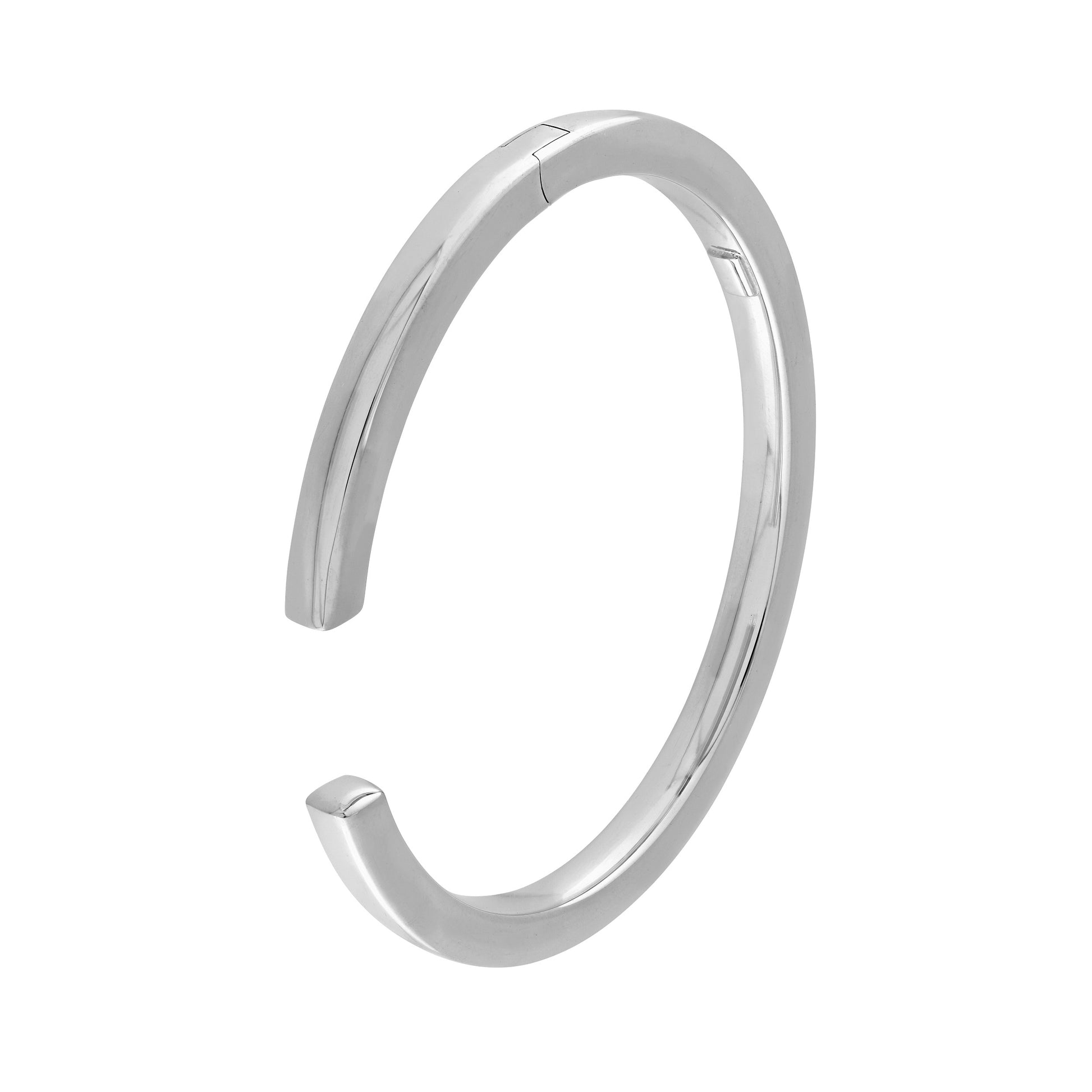 Polished Squared Tube Cuff Bangle