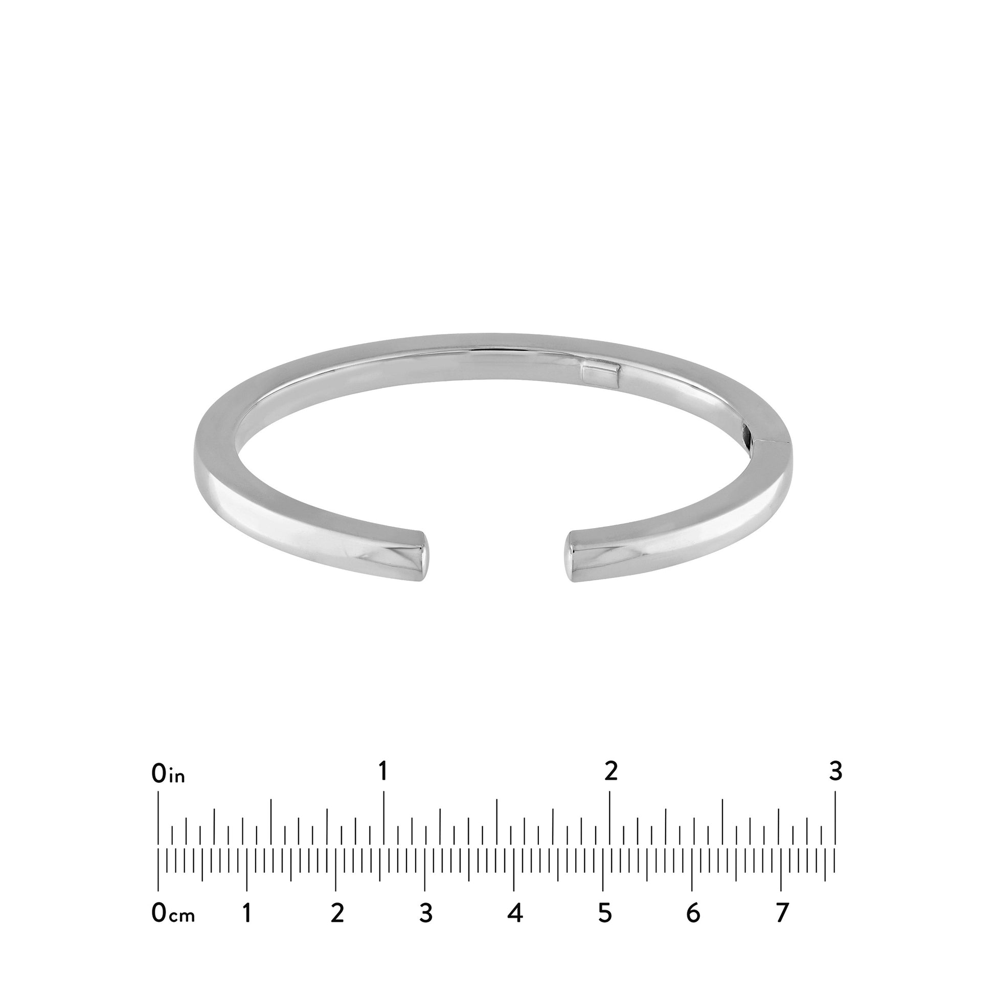 Polished Squared Tube Cuff Bangle