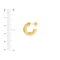 8mm ID Polished Tubular Hoop Earrings