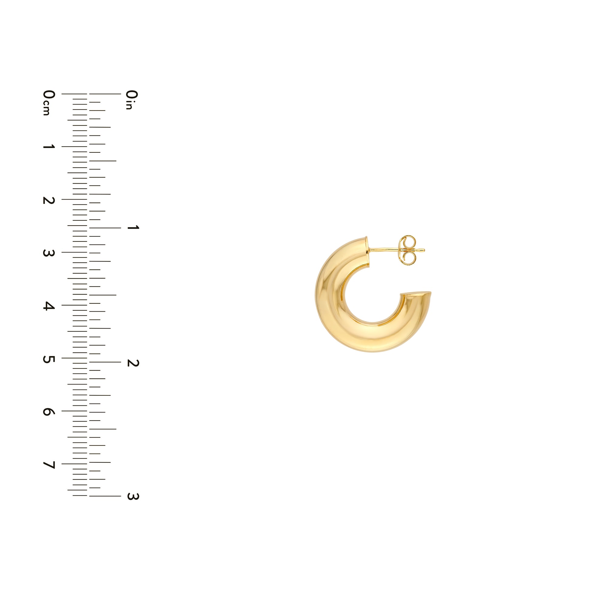 10 mm ID Polished Open Hoop Earrings