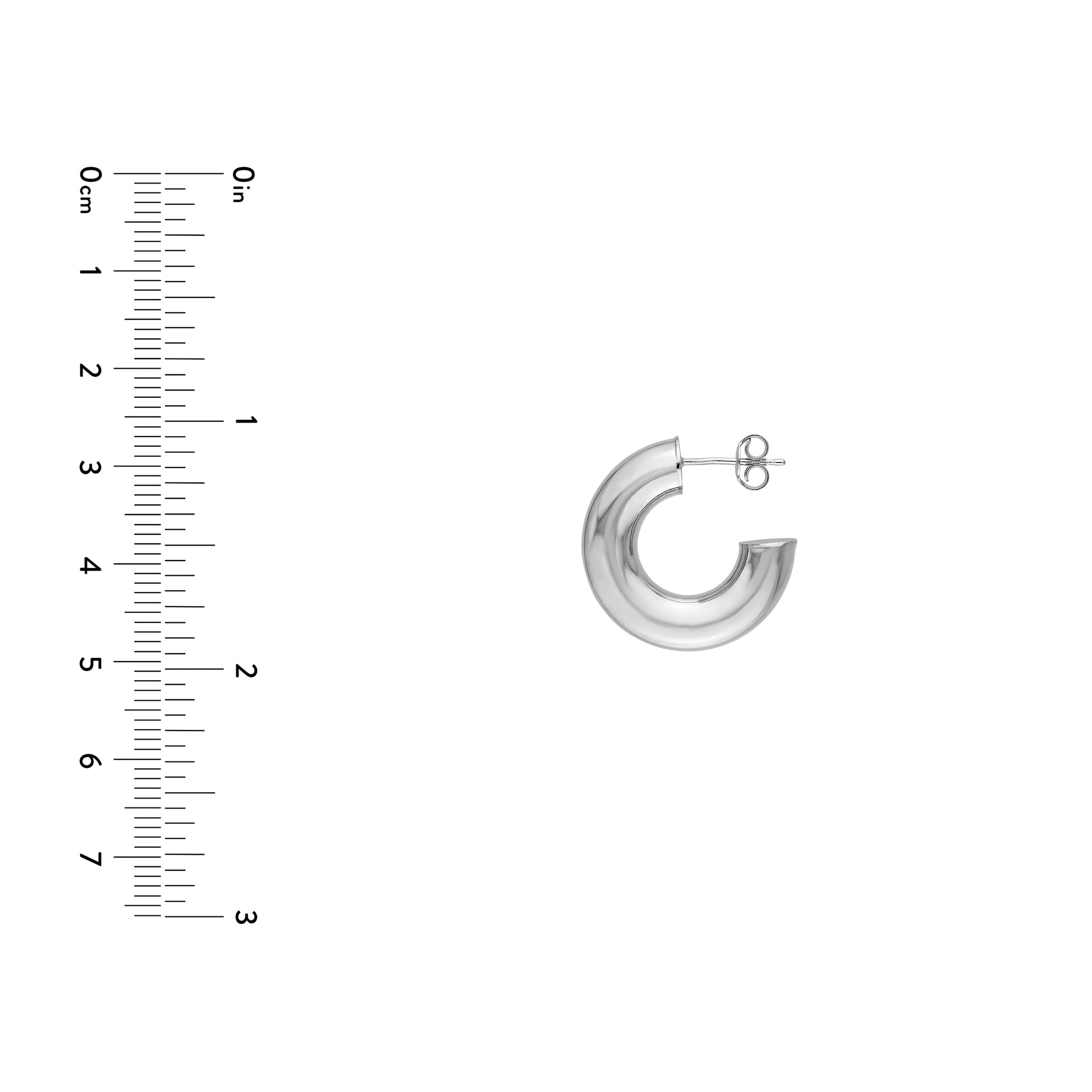 10 mm ID Polished Open Hoop Earrings