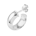 10mm D-Tube Round Hoop Earrings
