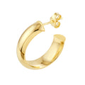 15mm D-Tube Round Hoop Earrings