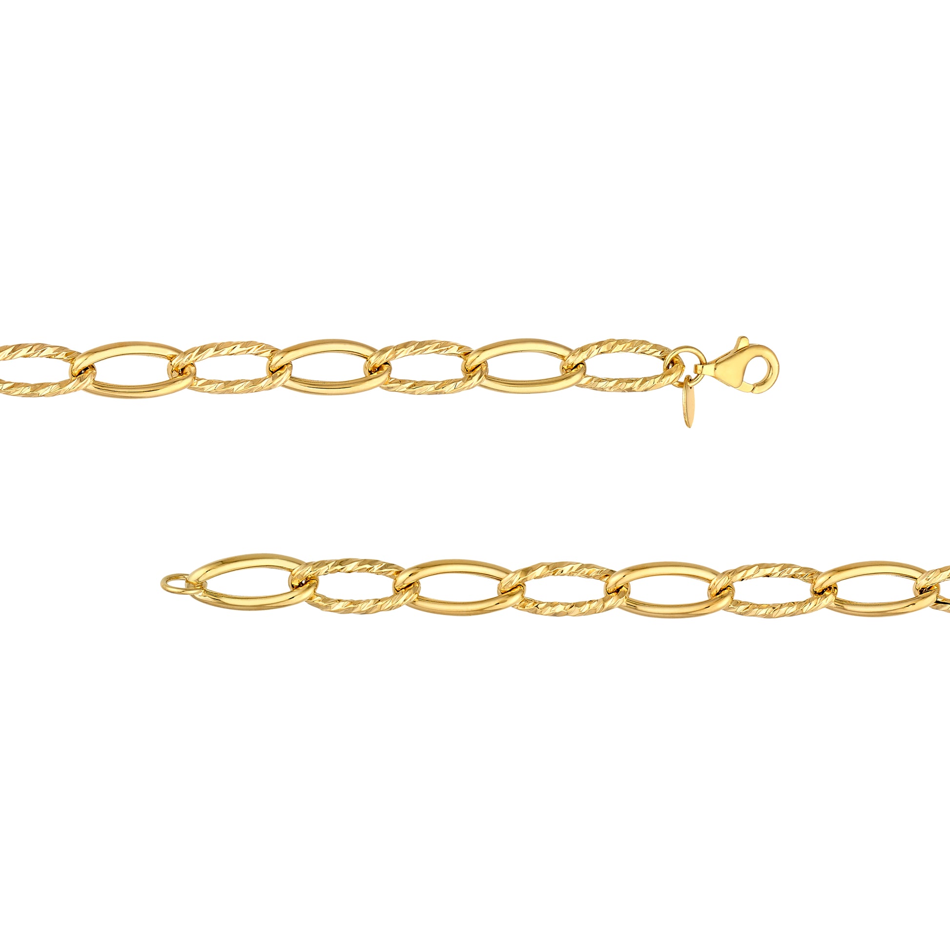 Oval Twist Polished Links Chain