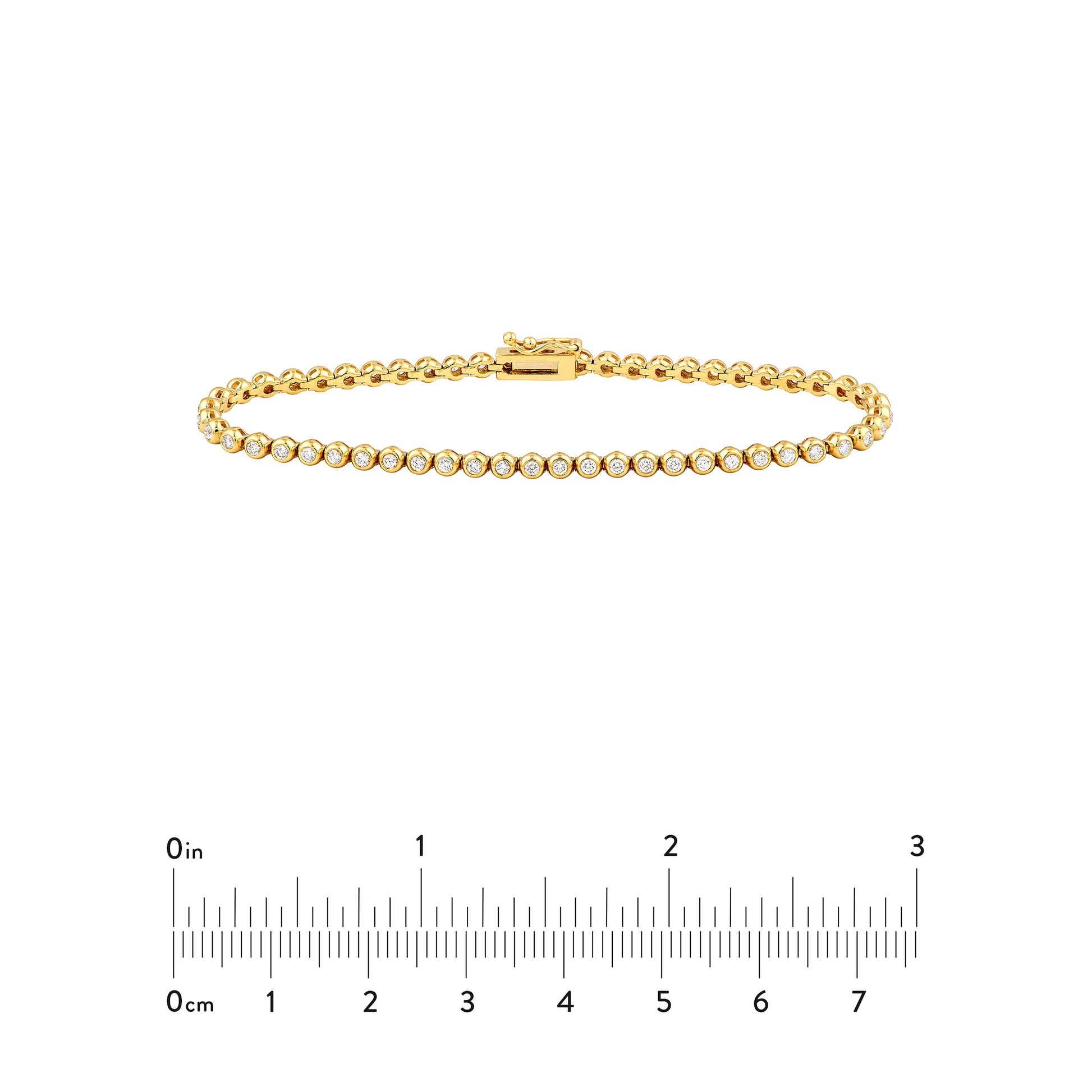 Bezel Set Diamond Tennis Bracelet (1tcw)