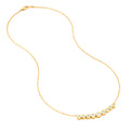 Bezel Set 9 Stone Graduated Diamond Neckace