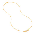 Bezel Set 5 Stone Graduated Diamond Necklace