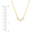 Bezel Set 5 Stone Graduated Diamond Necklace