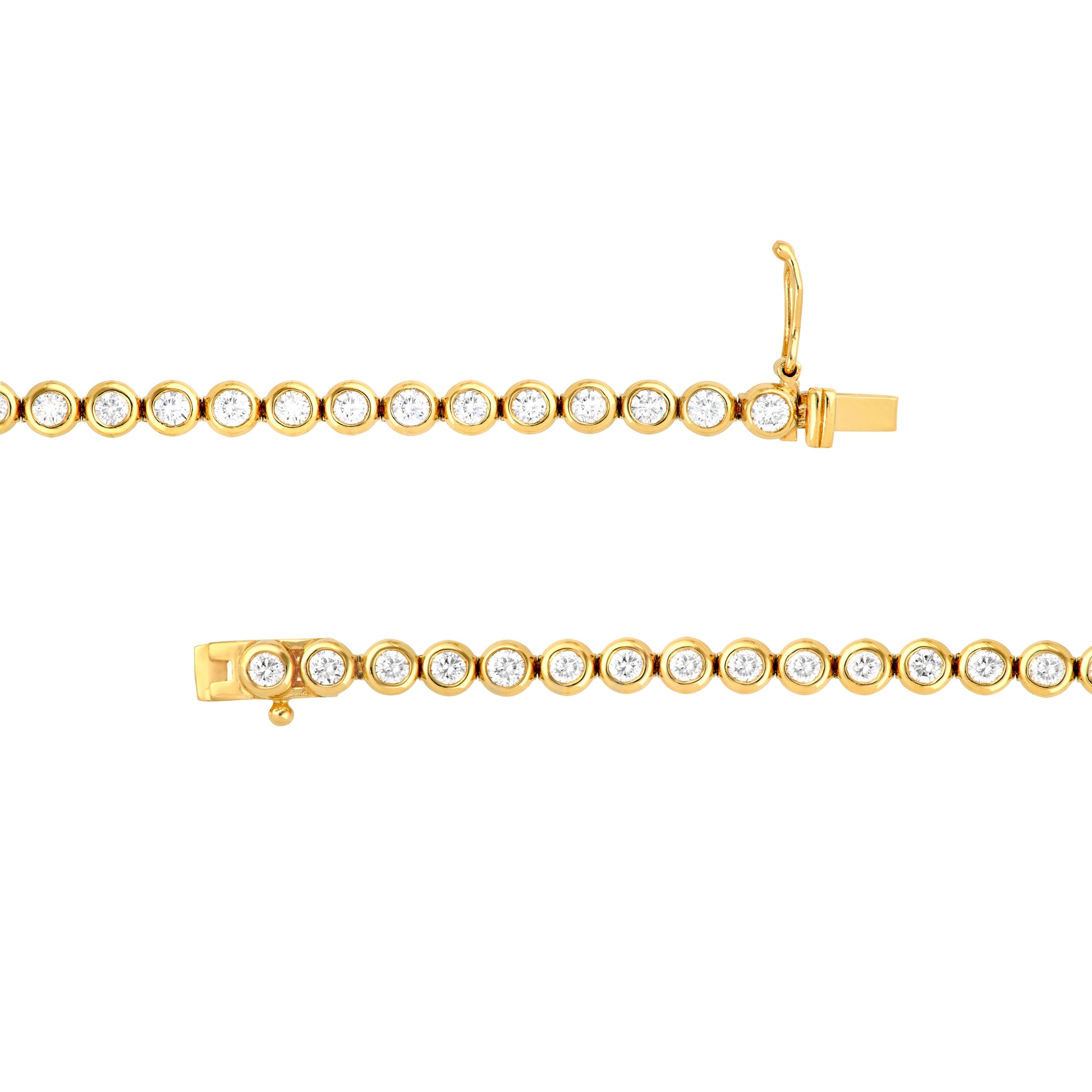 Bezel Set Diamond Tennis Bracelet (2-5/8tcw)