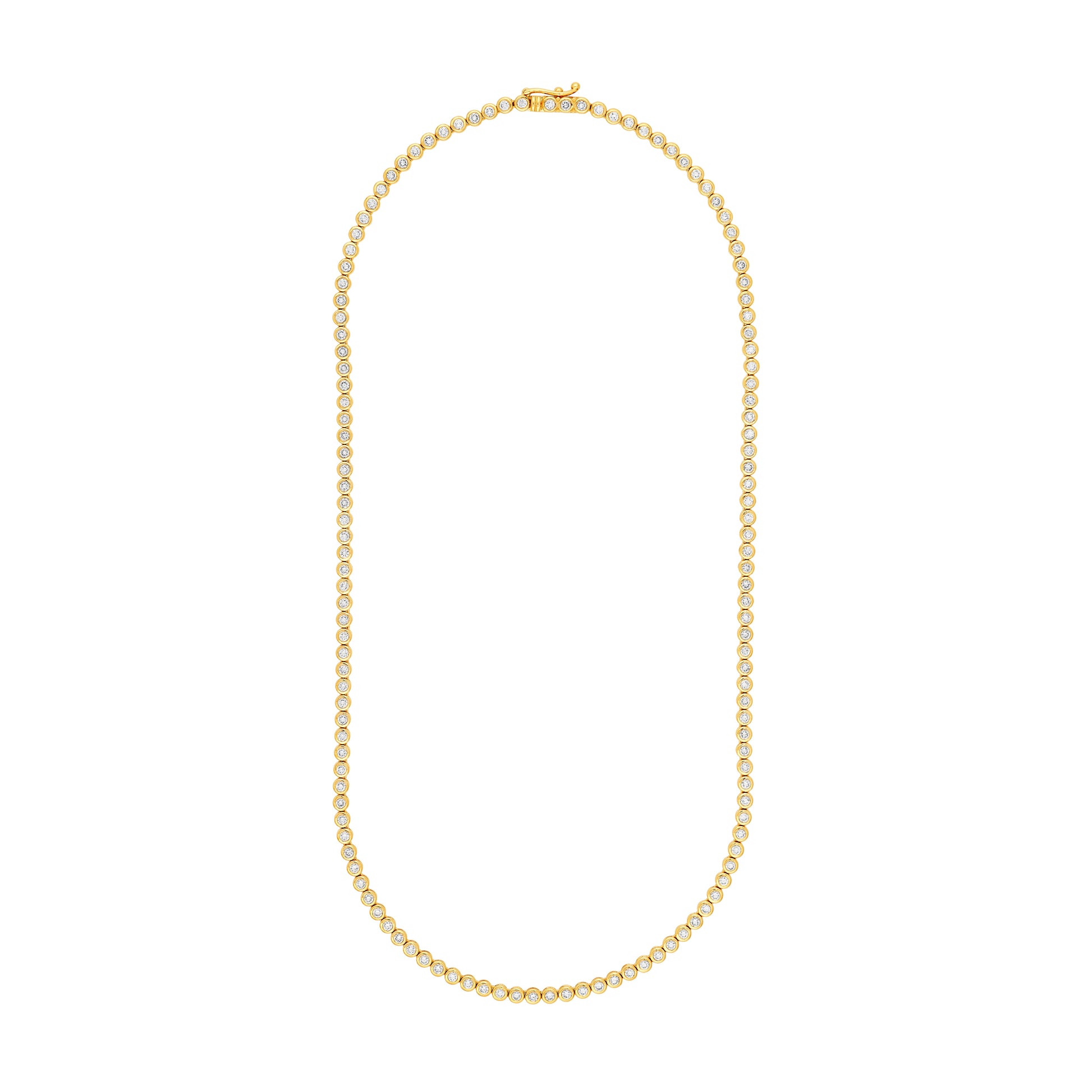 Bezel Set Diamond Necklace (4-1/6tcw)