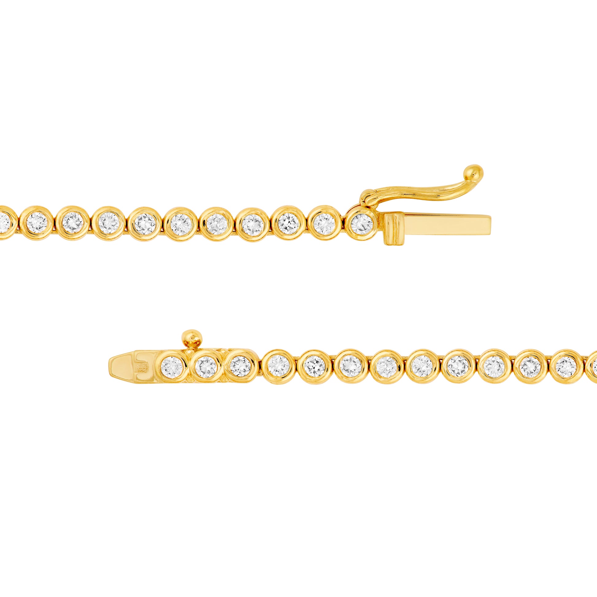 Bezel Set Diamond Necklace (4tcw)