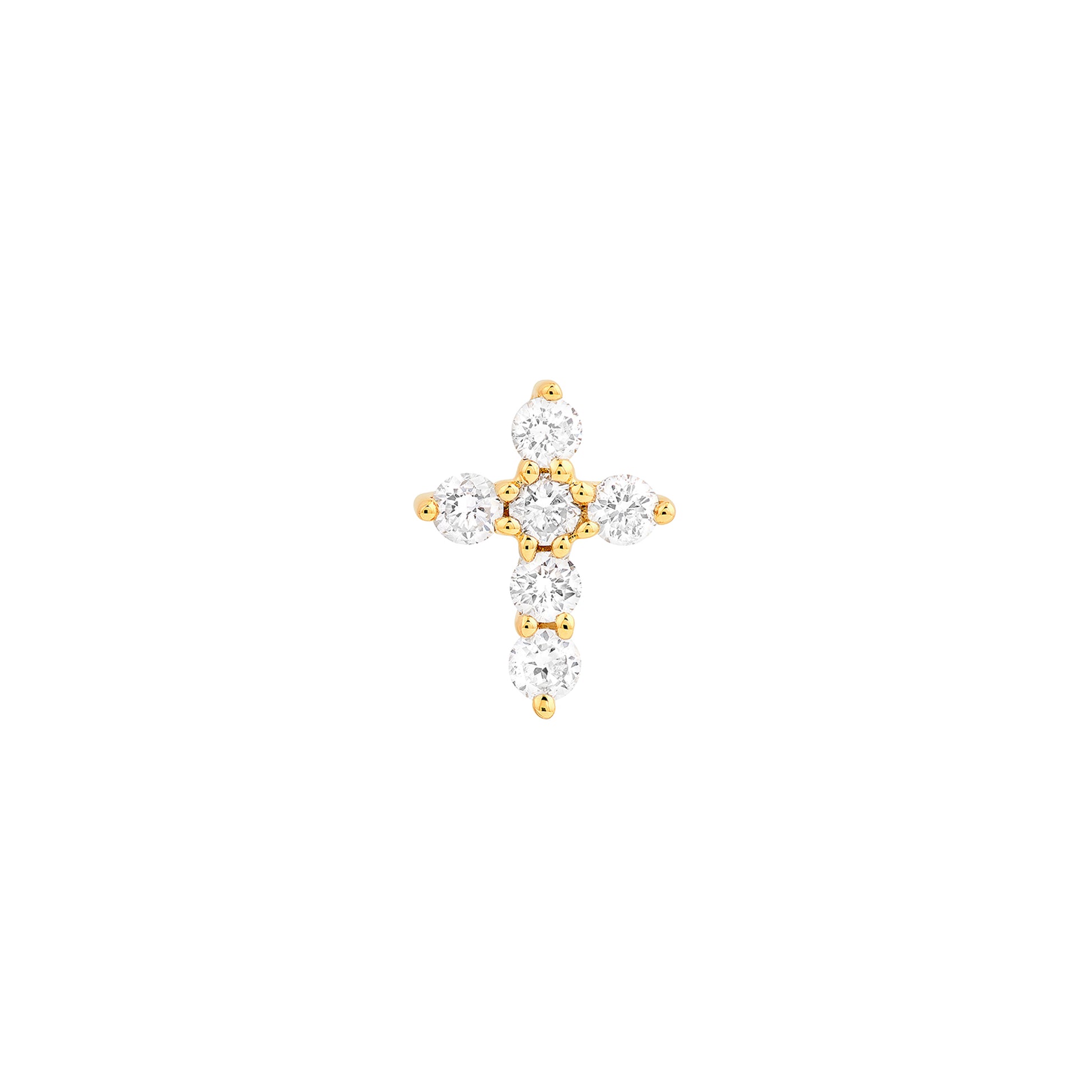 Diamond Cross Earrings (1/6tcw)