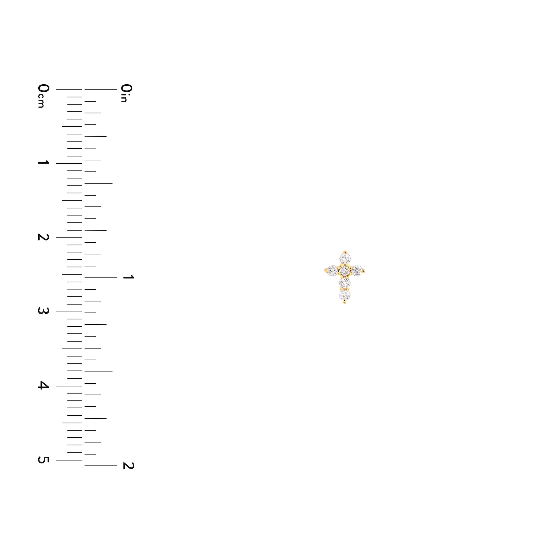 Diamond Cross Earrings (1/6tcw)