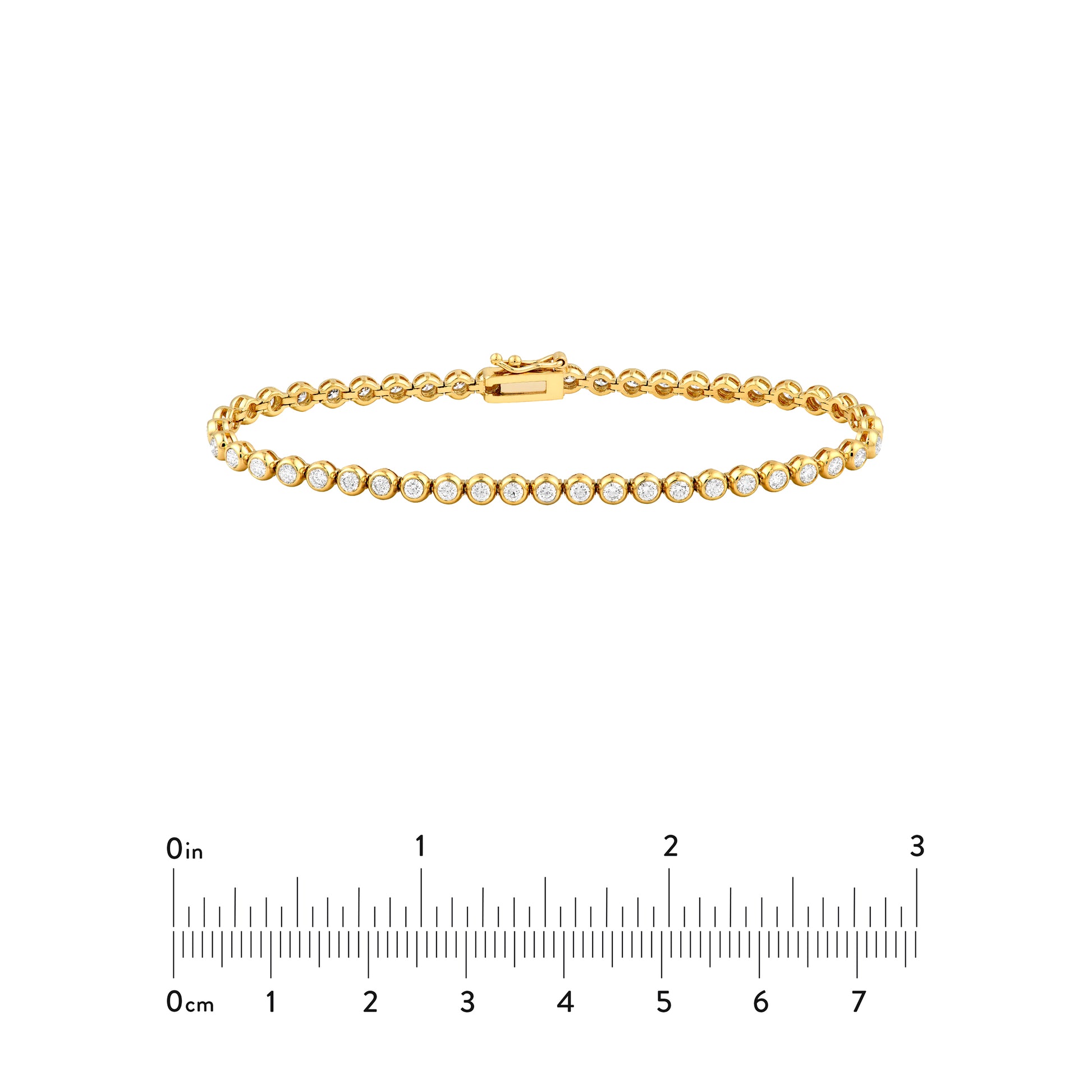 Bezel Set Diamond Tennis Bracelet (2-1/4tcw)