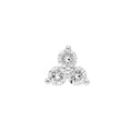1-7/8tcw 4.2mm Diamond Trio Stud Earrings