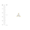 1-7/8tcw 4.2mm Diamond Trio Stud Earrings