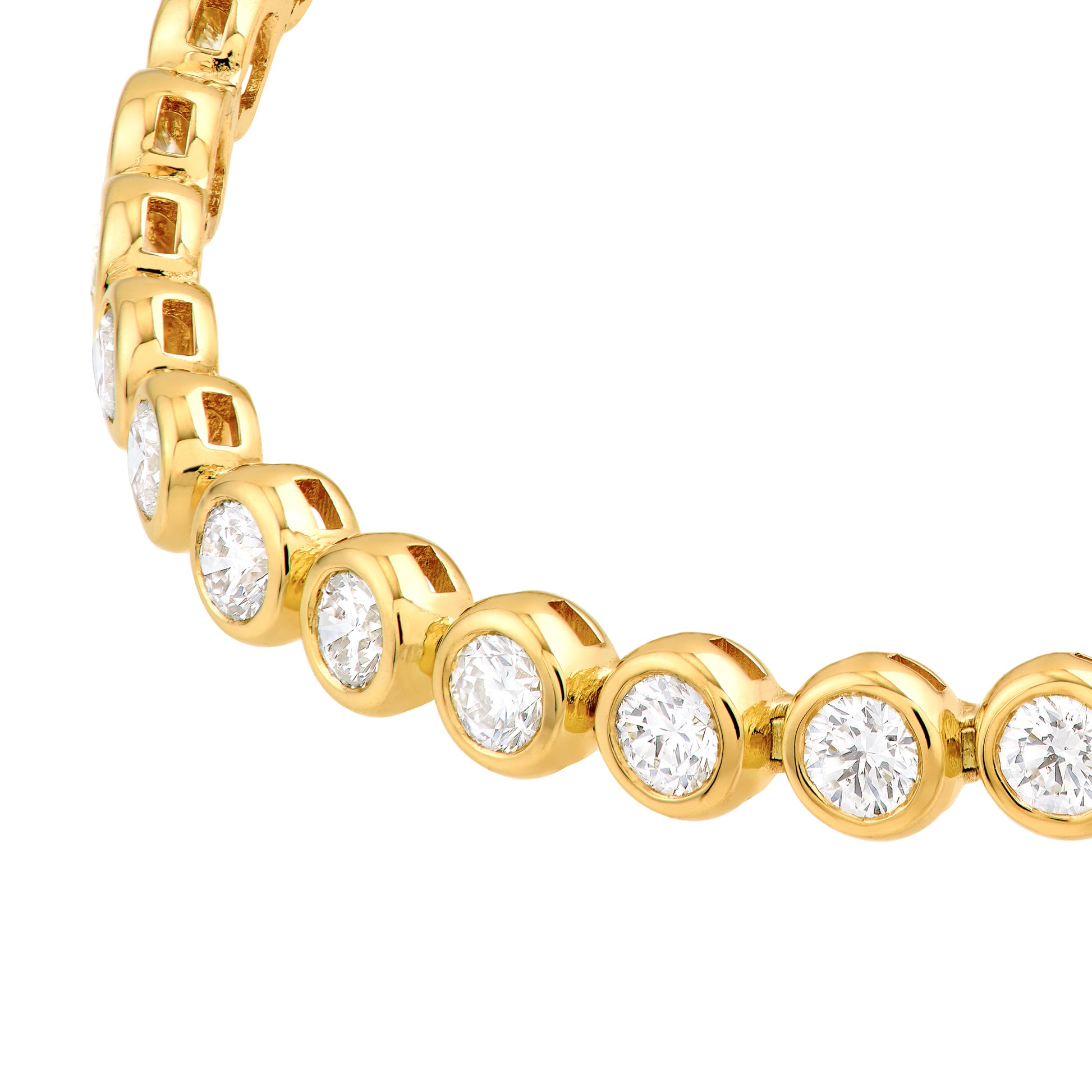 Bezel Set Diamond Tennis Bracelet (4-1/5tcw)
