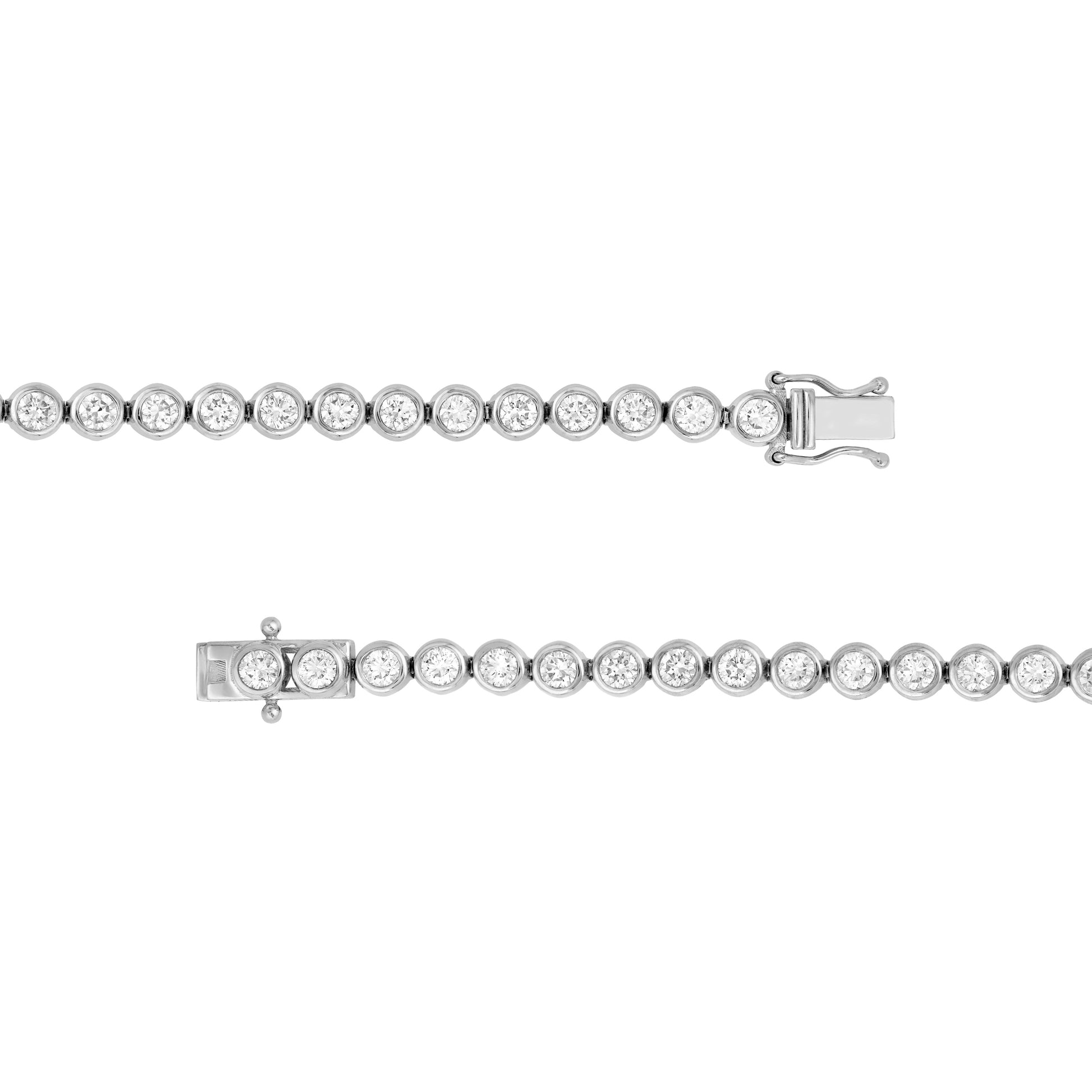 Bezel Set Diamond Tennis Bracelet (4-1/5tcw)