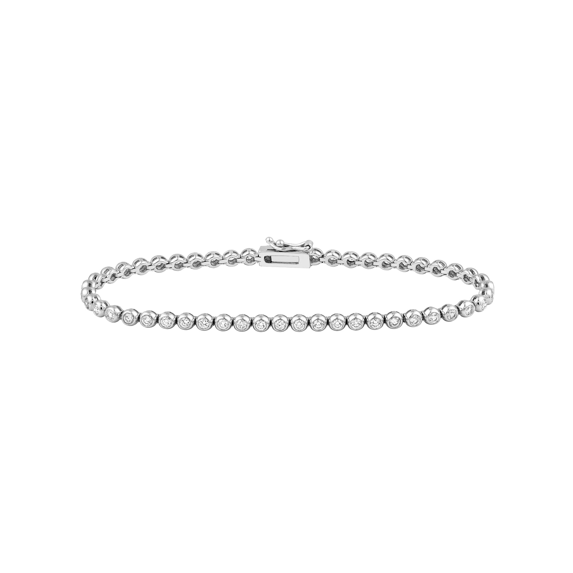 Bezel Set Diamond Tennis Bracelet (1-1/2tcw)