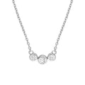 Bezel Set 3 Stone Graduated Necklace