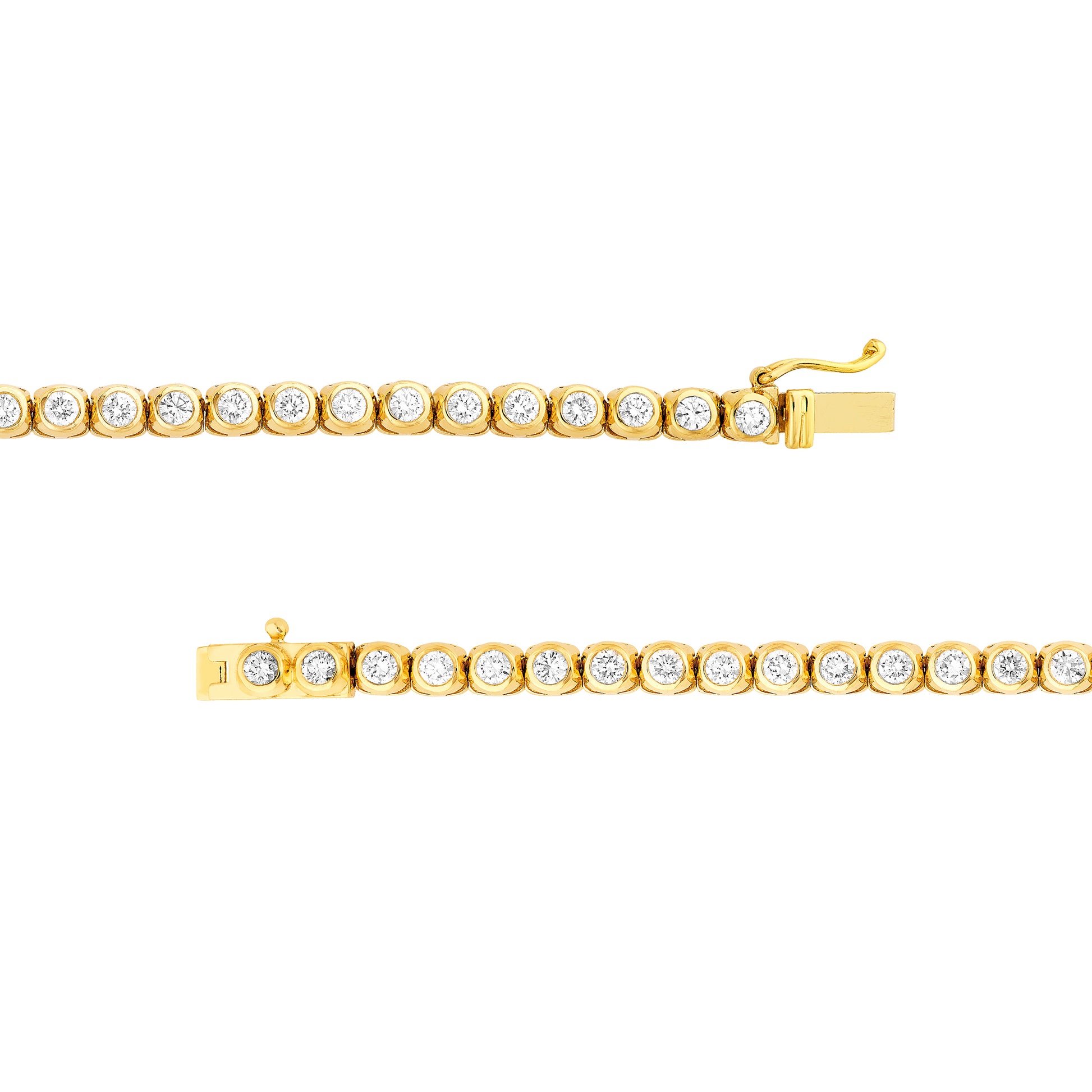 Large Bezel Set Diamond Necklace (7tcw)