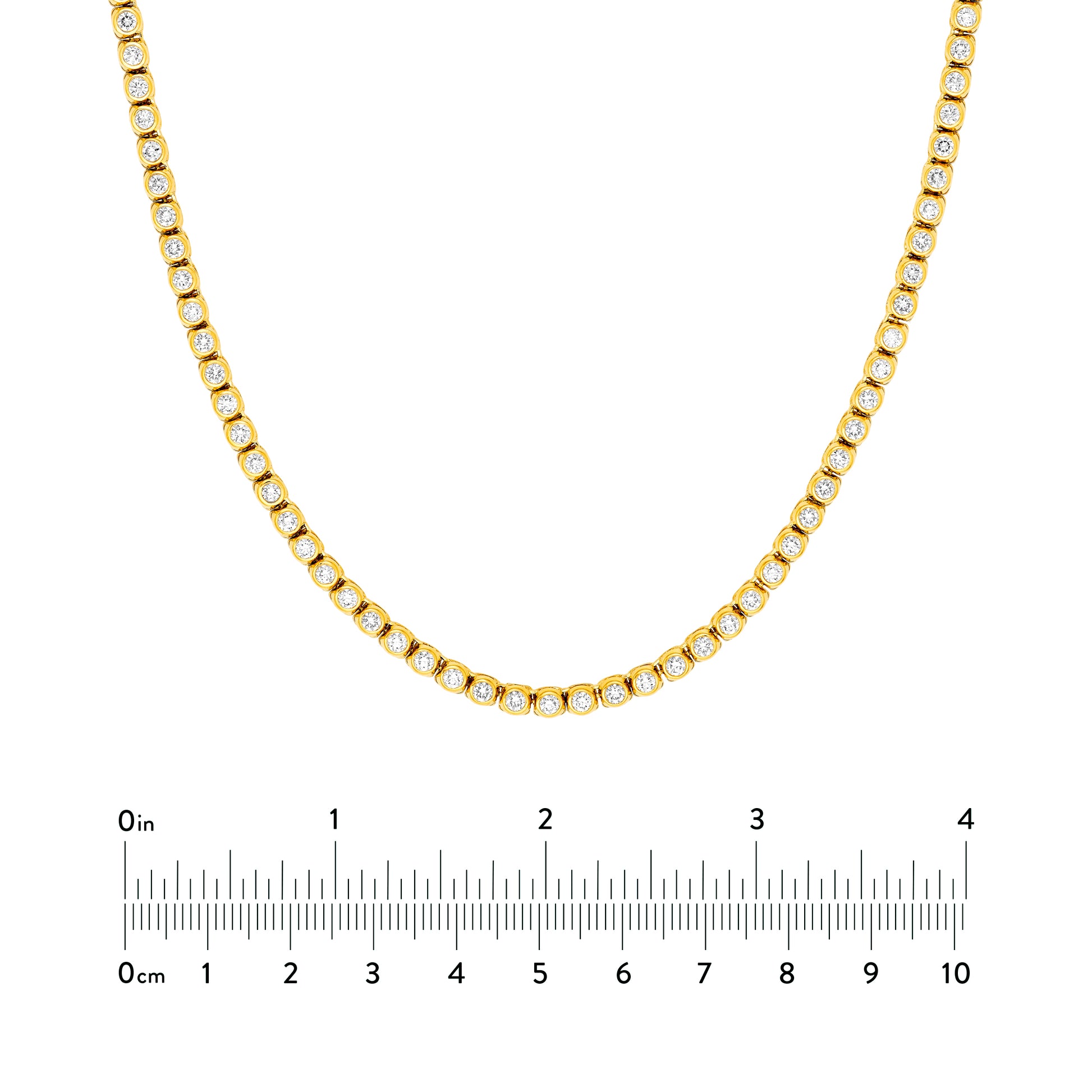 Large Bezel Set Diamond Necklace (7tcw)
