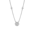 3/4tcw Diamond Cluster & Bezel Station Necklace
