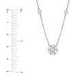 3/4tcw Diamond Cluster & Bezel Station Necklace