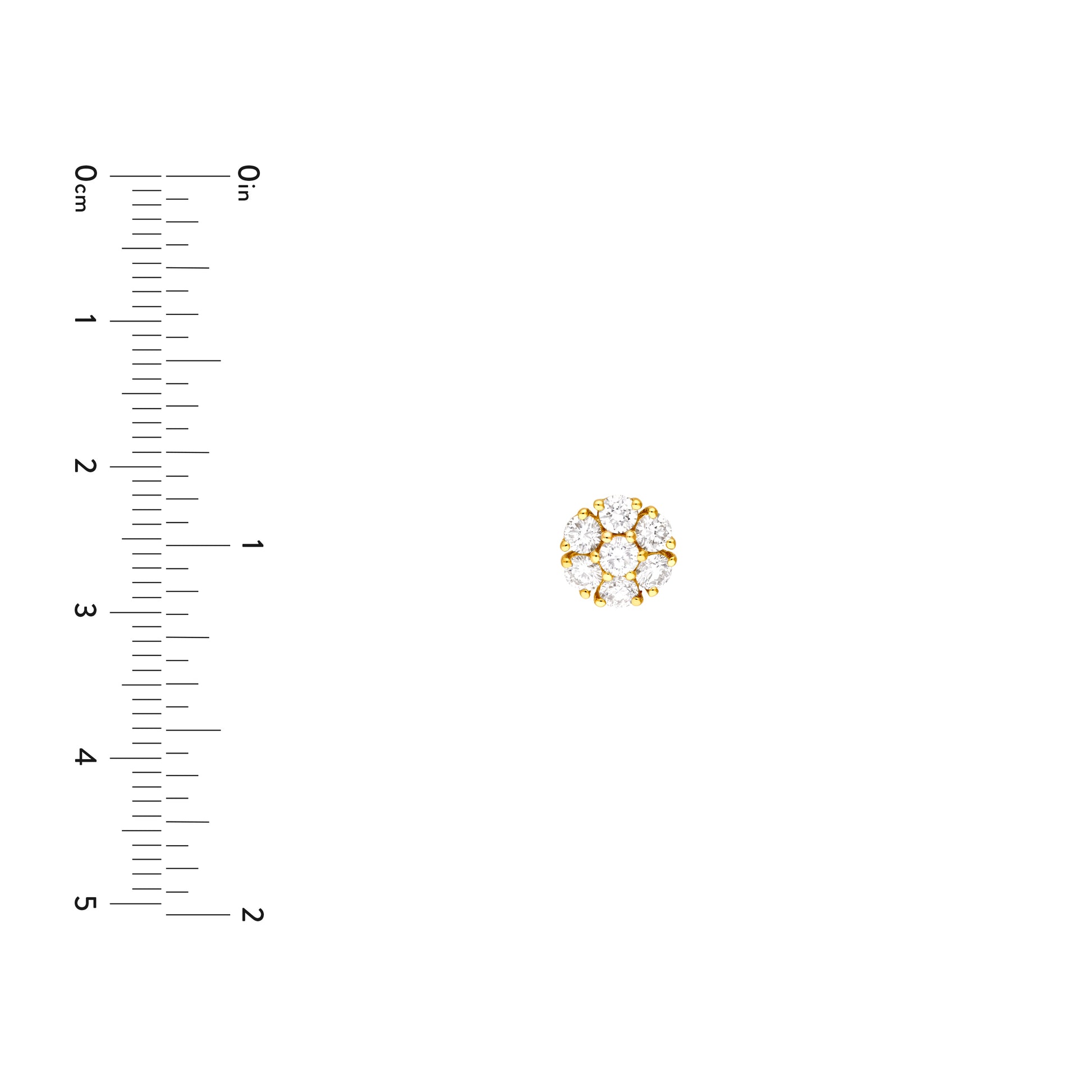 1tcw Diamond Cluster Stud Earrings