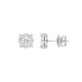 1.0tcw Diamond Cluster Stud Earrings