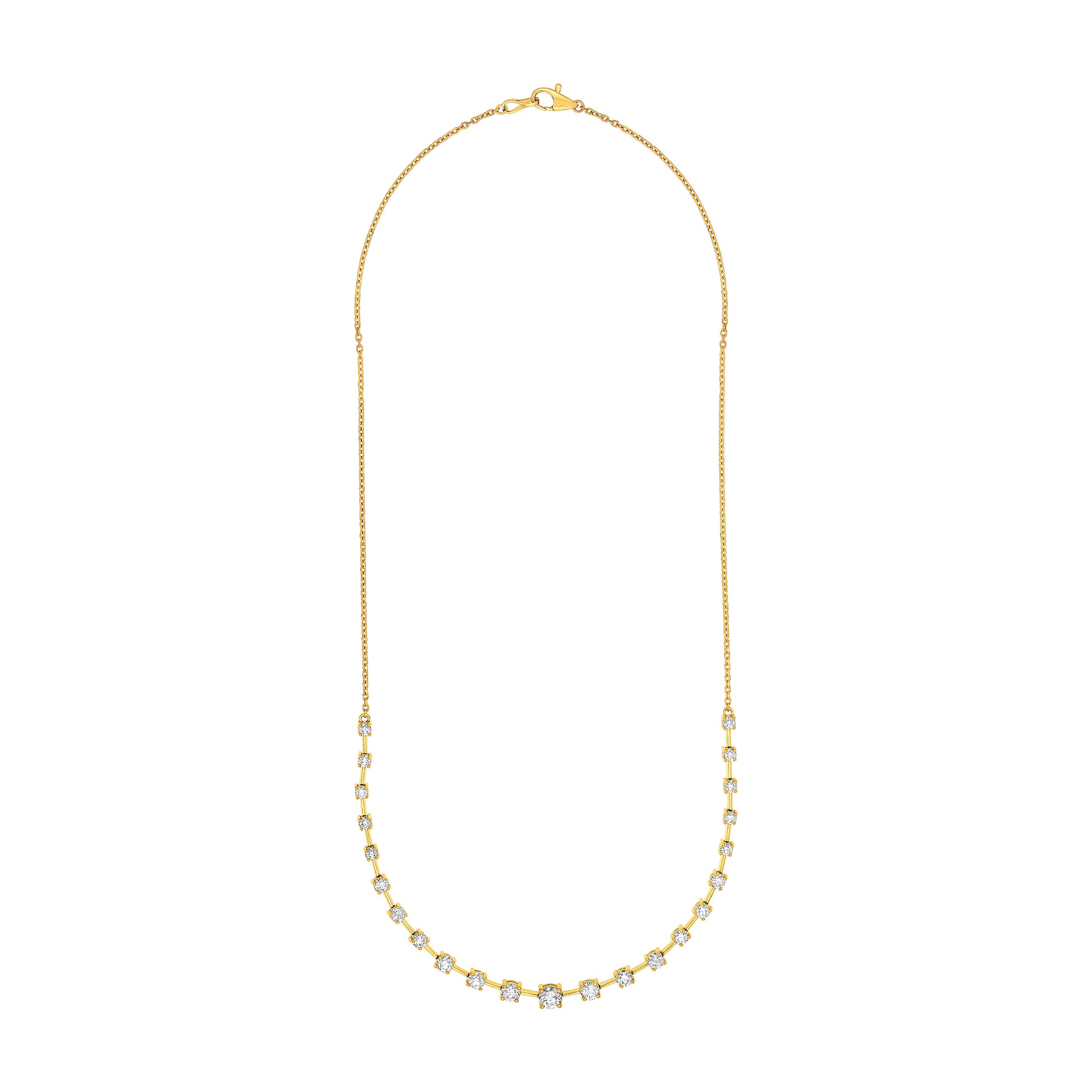 2-1/2tcw Diamond Ascending Stone Necklace