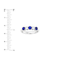 5 Stone Alternating Diamond and Sapphire Ring