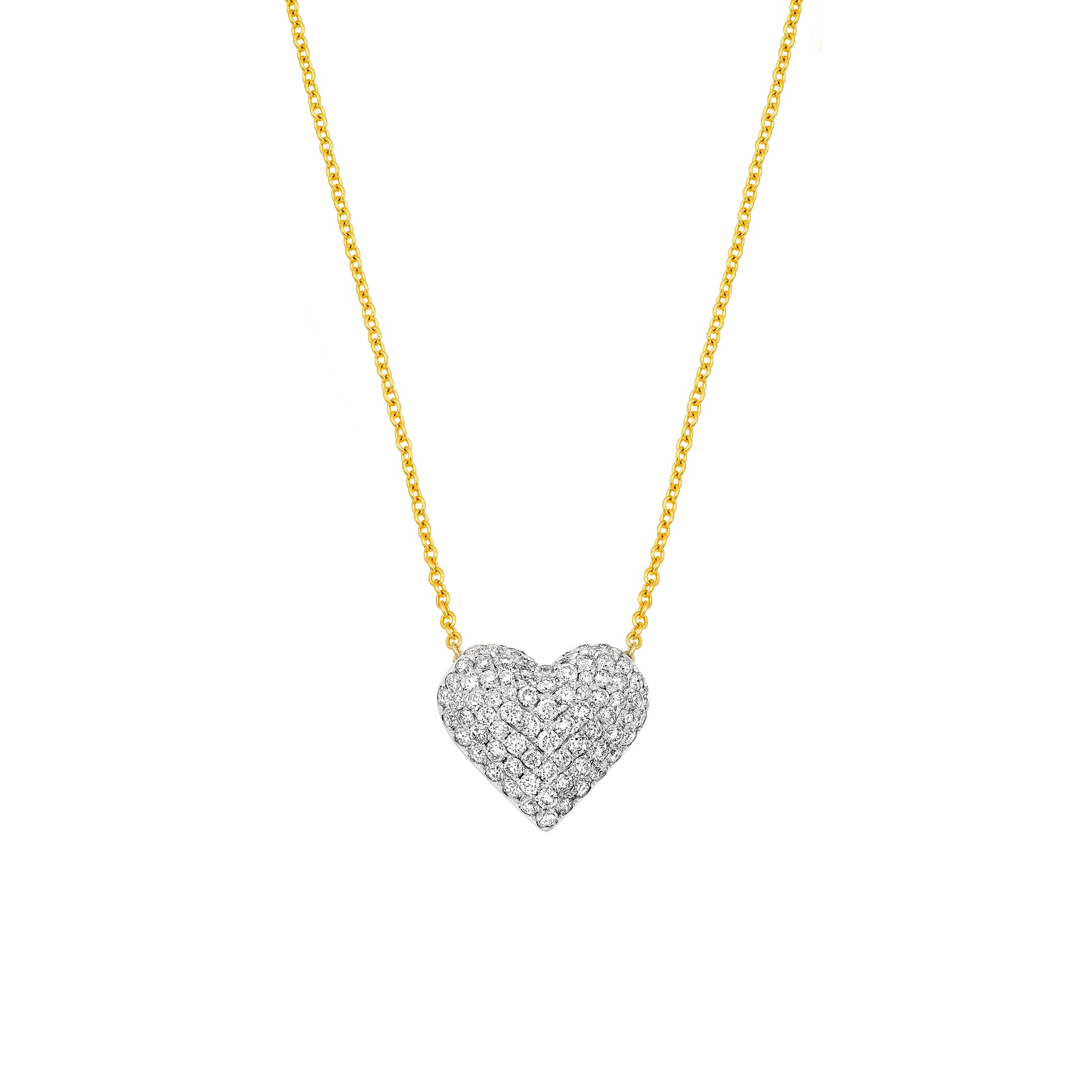 Diamond Pavé Heart Necklace (1/2tcw)