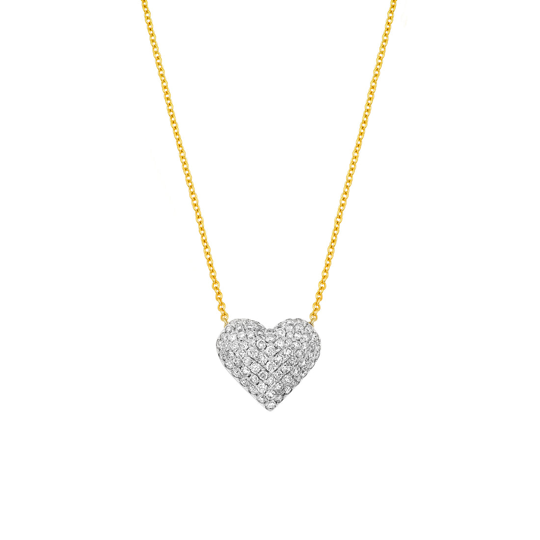 Diamond Pavé Heart Necklace (1/2tcw)