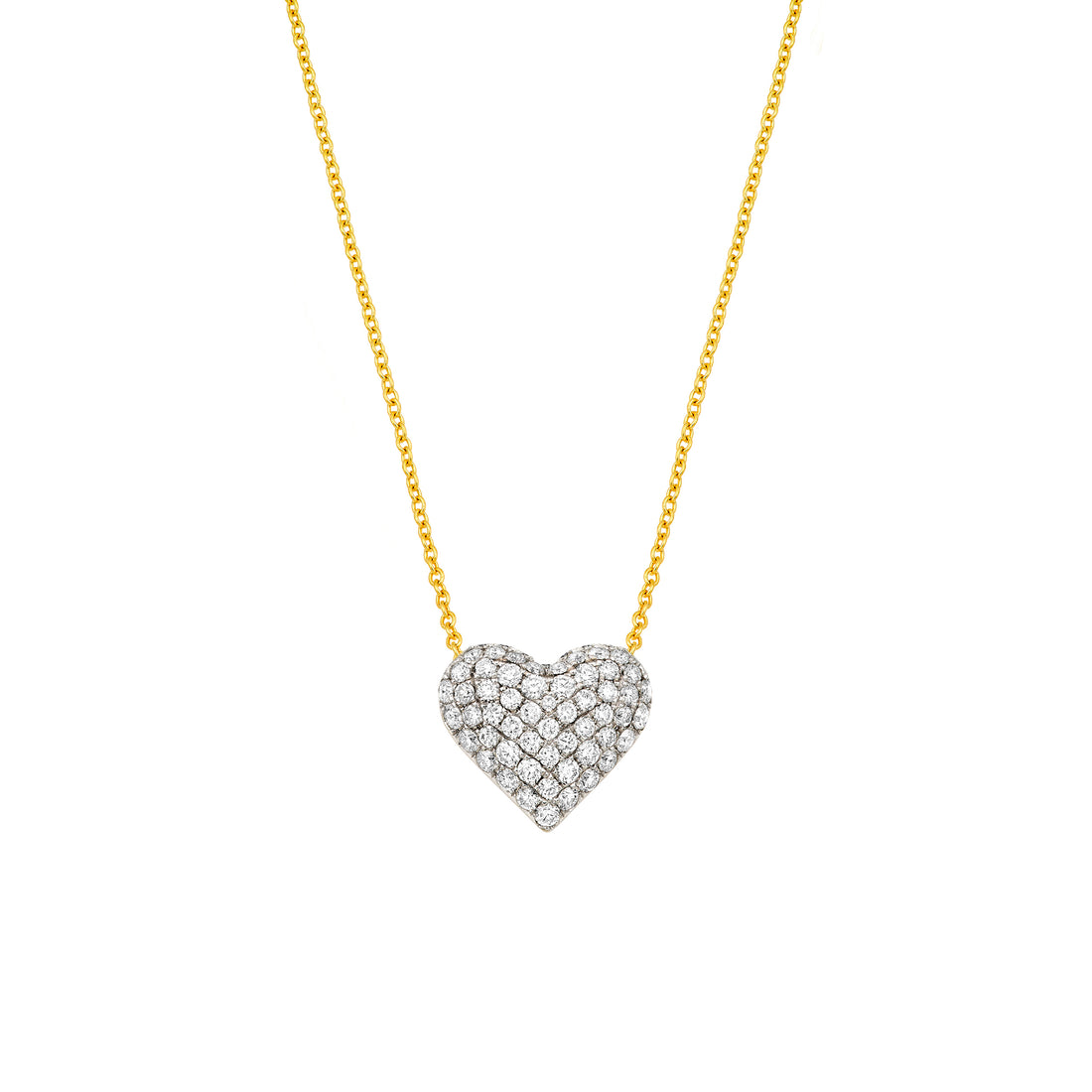 Diamond Pavé Heart Necklace (1tcw)