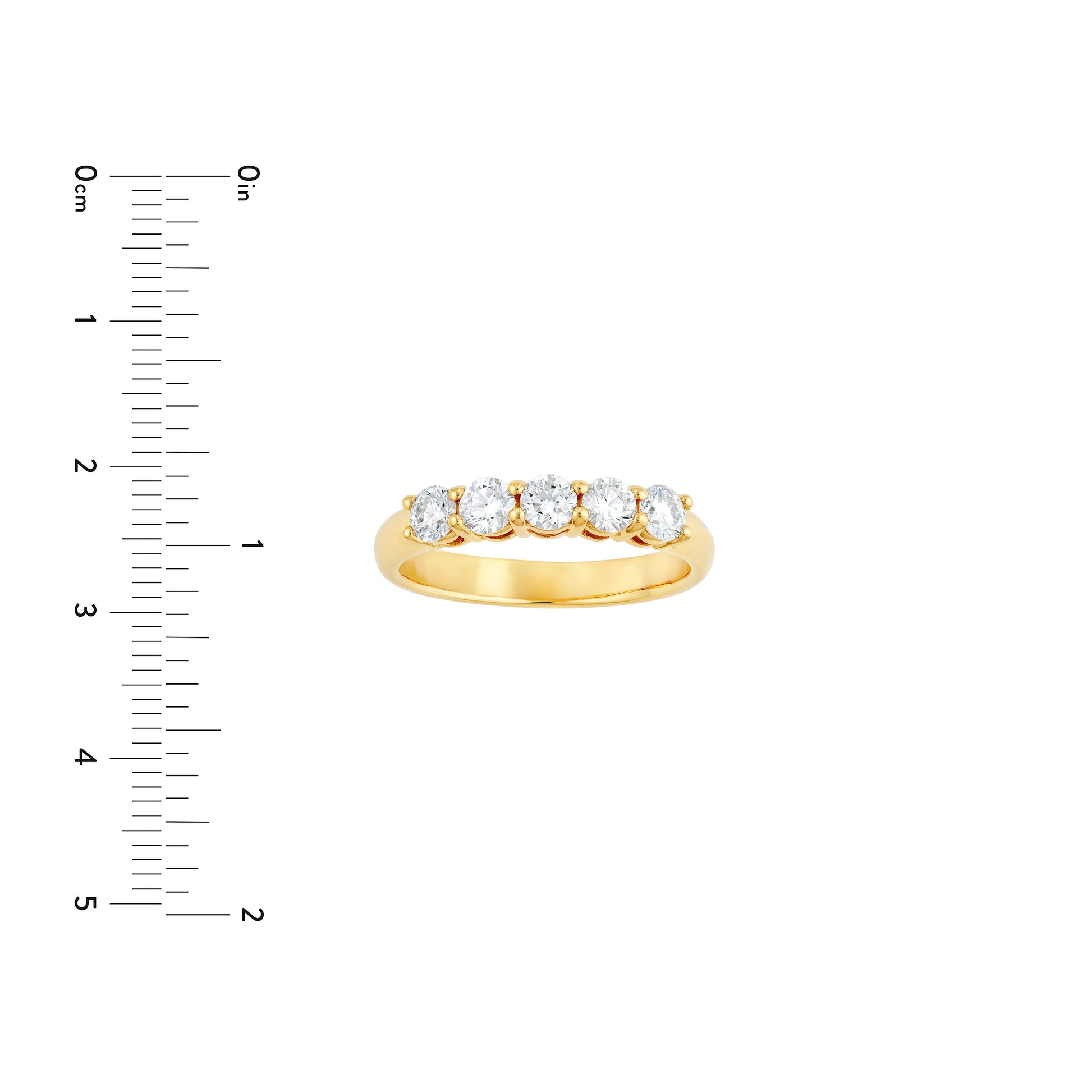 7/8tcw 5 Stone Diamond Ring