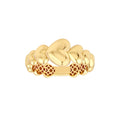 Graduated Angled Heart Ring