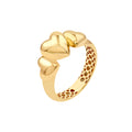 Triple Hearts Ring