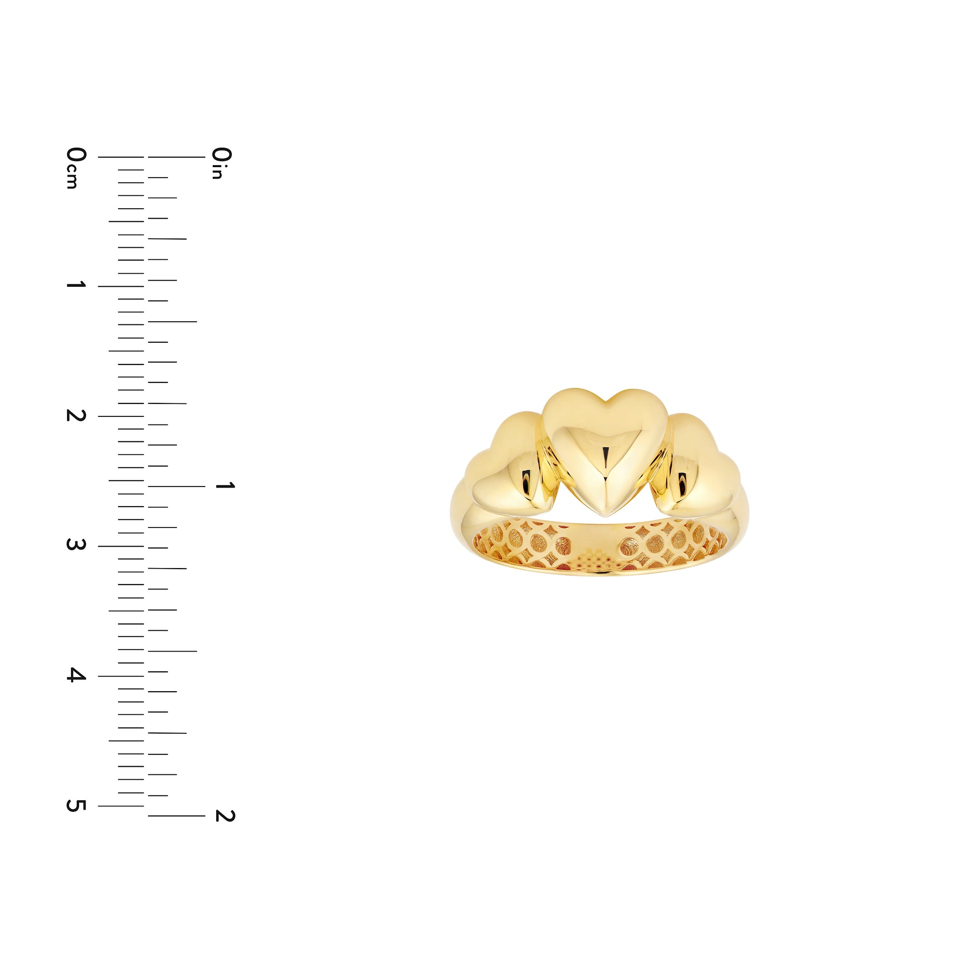 Triple Hearts Ring