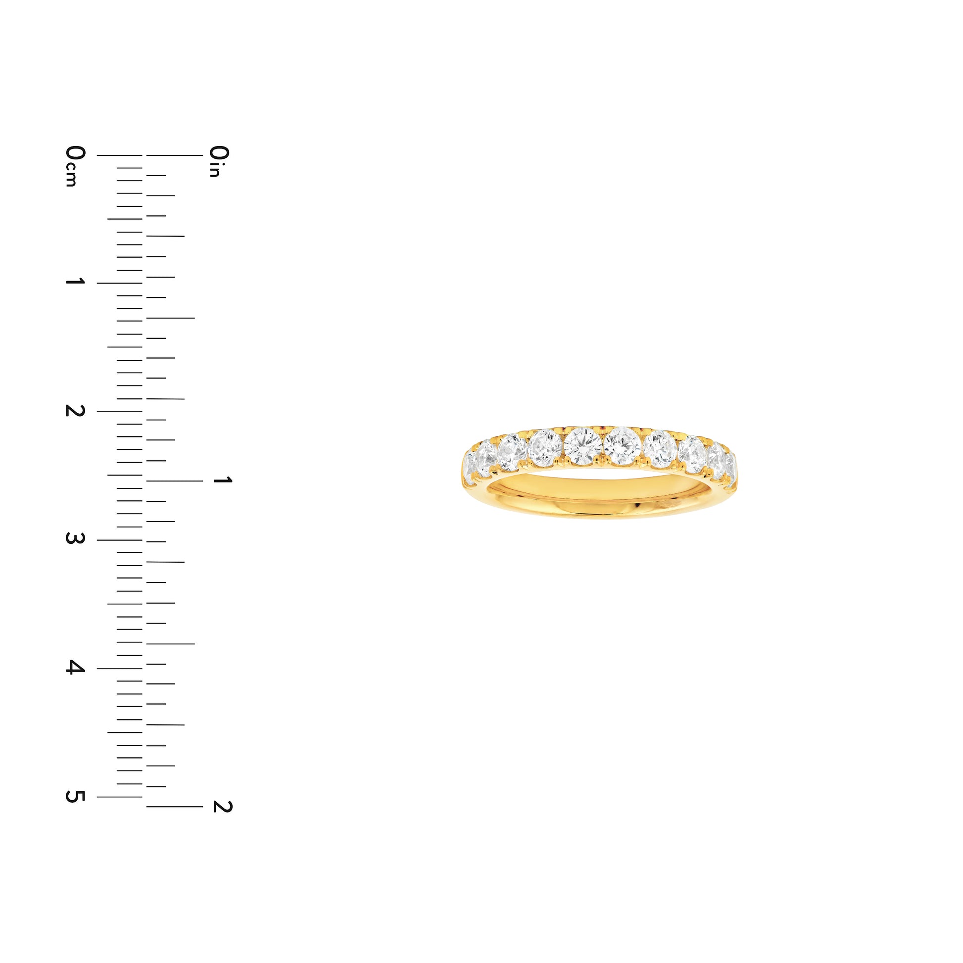 1ct Diamond Half Eternity Band