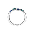 Teal Sapphire and Blue Blossom Band