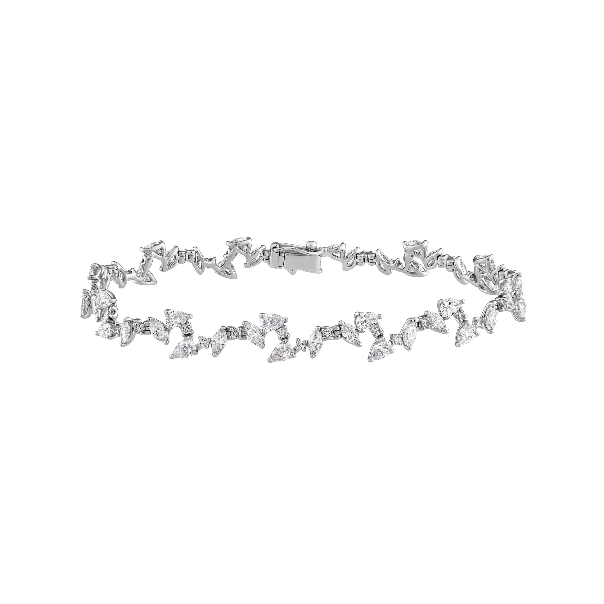 Diamond Blossom Tennis Bracelet