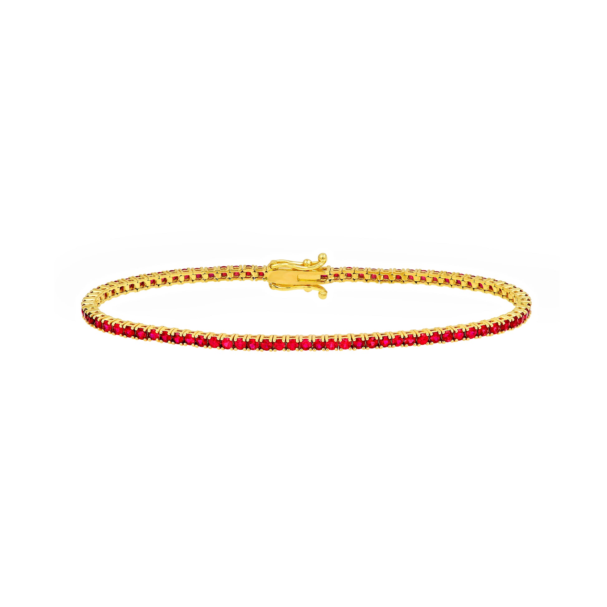 2.0mm Red Ruby Tennis Bracelet