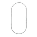 Diamond Halfway Tennis Straight Necklace (7tcw)